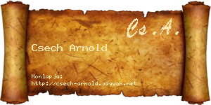 Csech Arnold névjegykártya